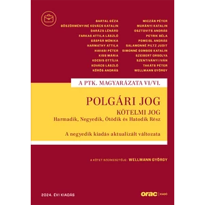  Wellmann György :  Polgári jog VI/VI. - Kötelmi jog Harmadik, Negyedik, Ötödik és Hatodik Rész A negyedik kiadás aktualizált változata (2024)